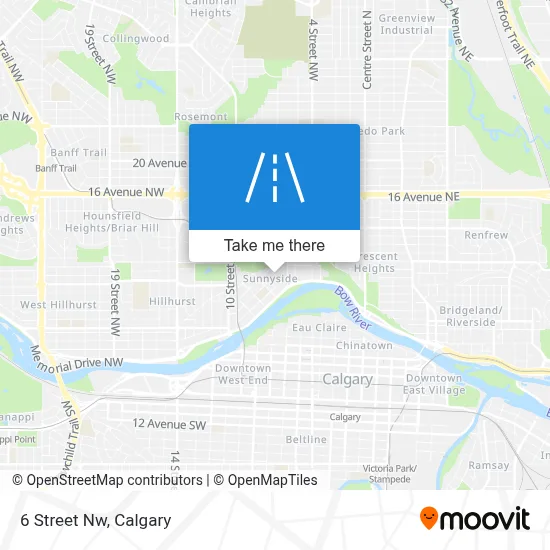 6 Street Nw map