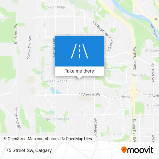 75 Street Sw map
