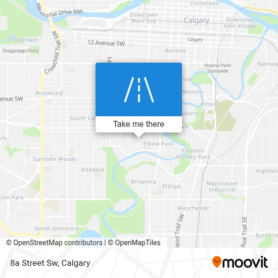 8a Street Sw map