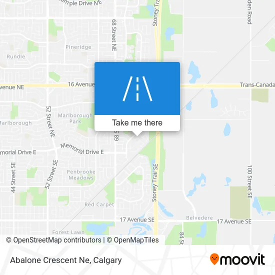 Abalone Crescent Ne map