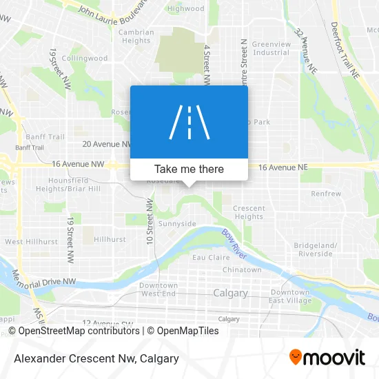 Alexander Crescent Nw map