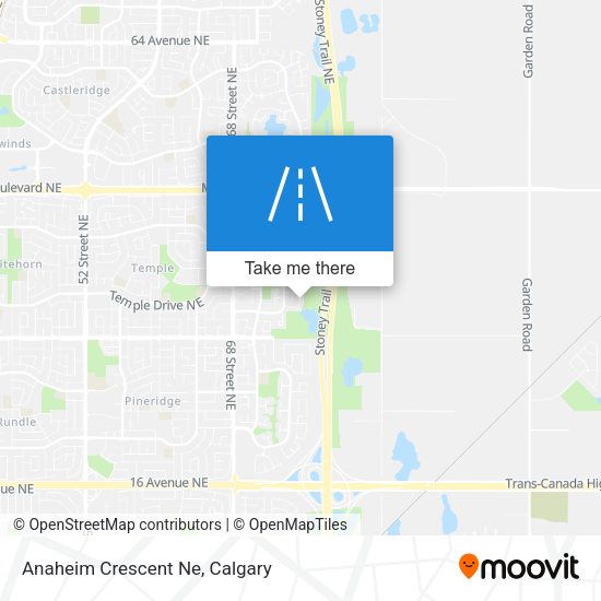 Anaheim Crescent Ne map