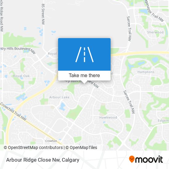 Arbour Ridge Close Nw map