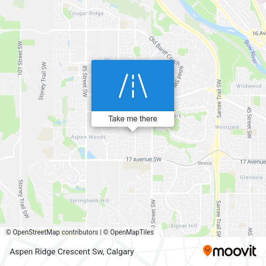 Aspen Ridge Crescent Sw map