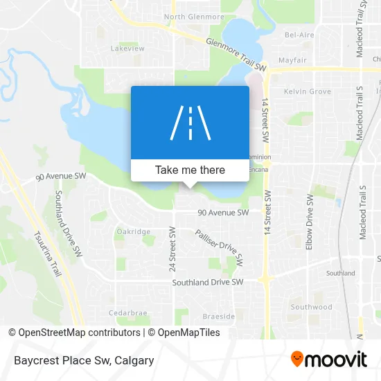 Baycrest Place Sw map