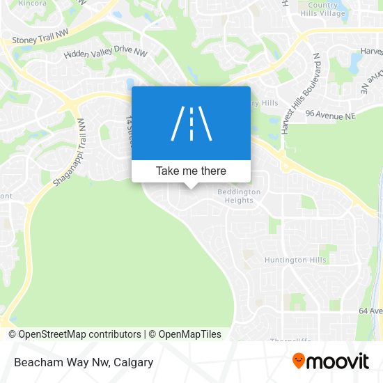 Beacham Way Nw map