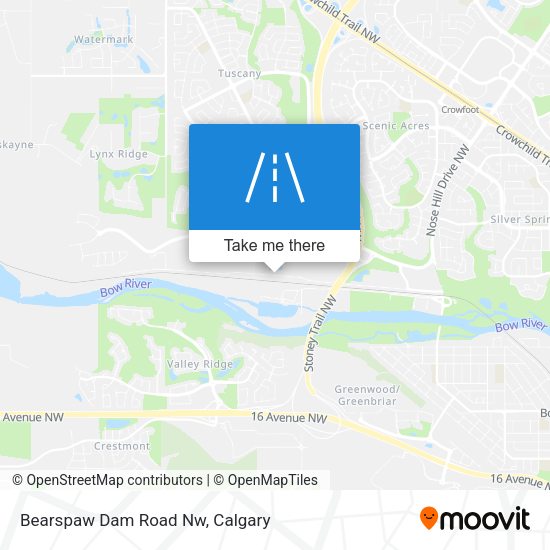Bearspaw Dam Road Nw map