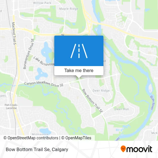 Bow Bottom Trail Se map