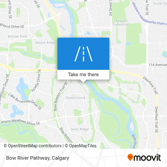 Bow River Pathway map