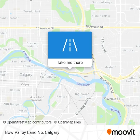Bow Valley Lane Ne map