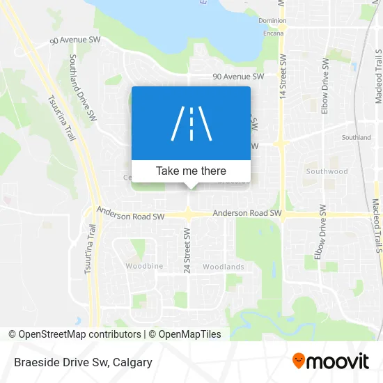 Braeside Drive Sw map