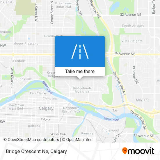 Bridge Crescent Ne map