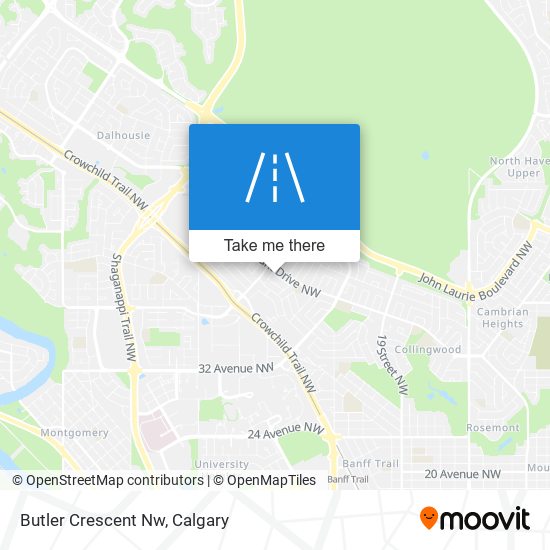 Butler Crescent Nw map