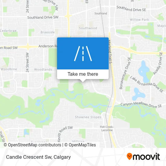 Candle Crescent Sw map