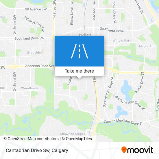 Cantabrian Drive Sw map