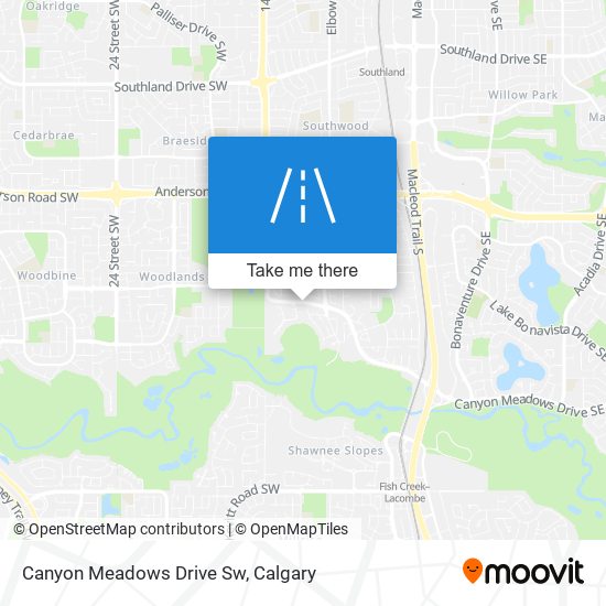 Canyon Meadows Drive Sw map