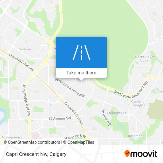 Capri Crescent Nw map