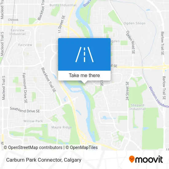 Carburn Park Connector map