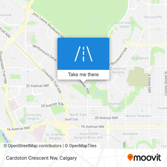 Cardston Crescent Nw map