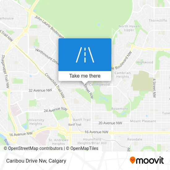 Caribou Drive Nw map