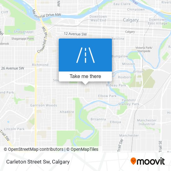 Carleton Street Sw map