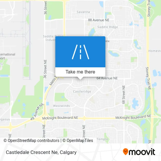 Castledale Crescent Ne map