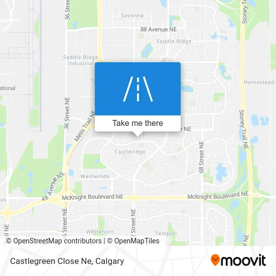Castlegreen Close Ne map