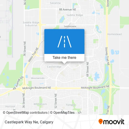 Castlepark Way Ne map
