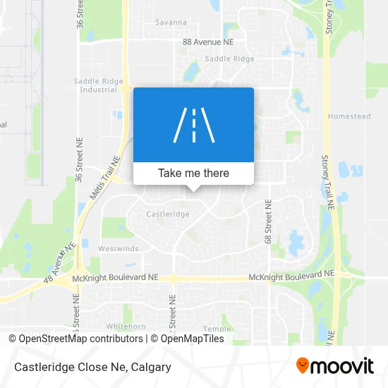 Castleridge Close Ne map