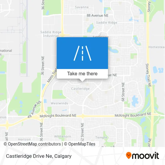 Castleridge Drive Ne map