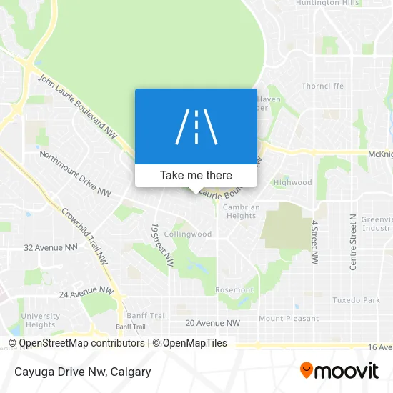Cayuga Drive Nw map