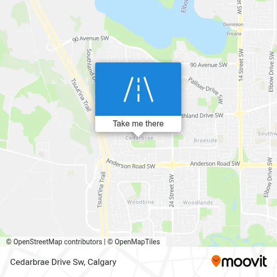 Cedarbrae Drive Sw map
