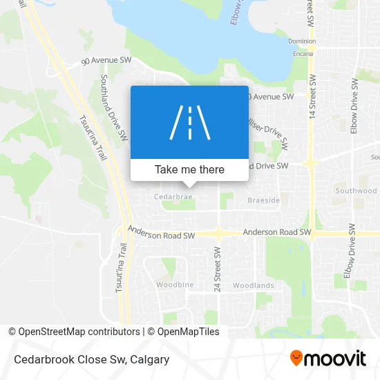 Cedarbrook Close Sw map