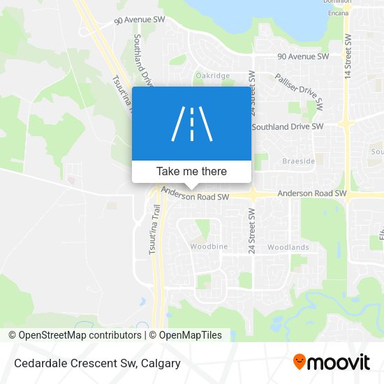 Cedardale Crescent Sw map
