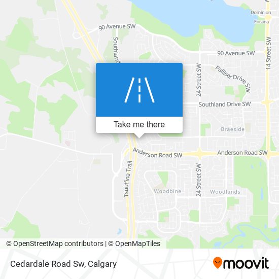 Cedardale Road Sw map