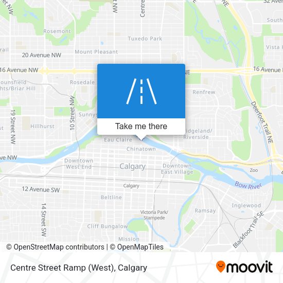 Centre Street Ramp (West) map