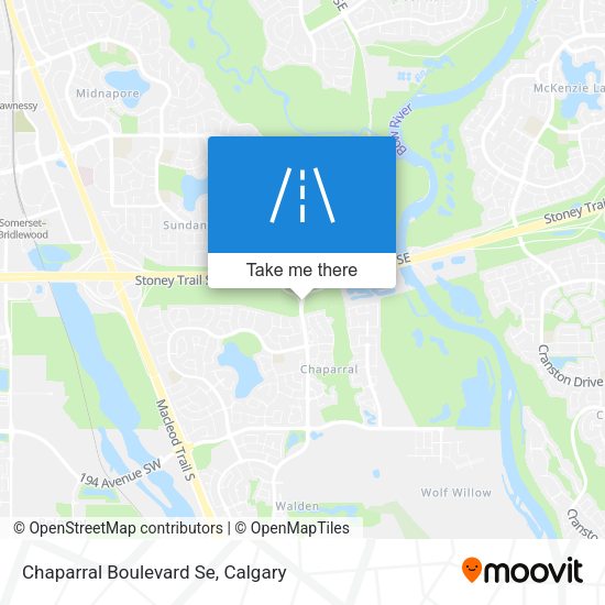 Chaparral Boulevard Se map