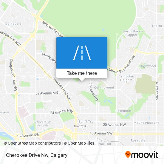 Cherokee Drive Nw map