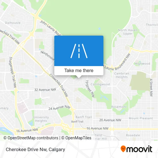 Cherokee Drive Nw map