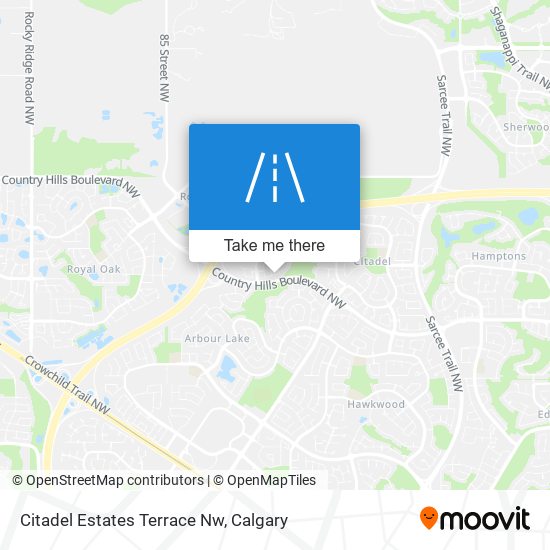 Citadel Estates Terrace Nw map