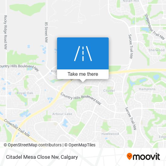 Citadel Mesa Close Nw map