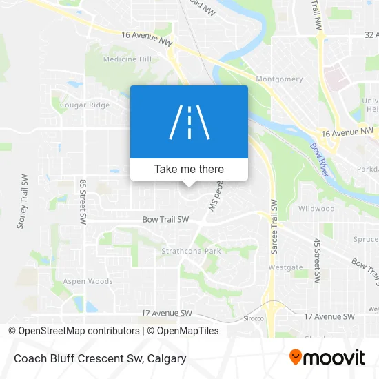 Coach Bluff Crescent Sw map