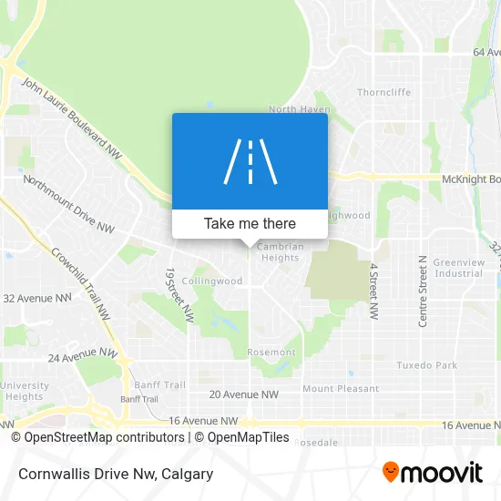 Cornwallis Drive Nw map
