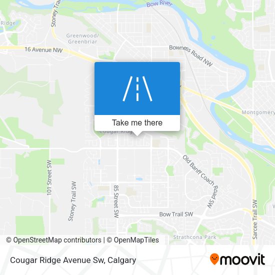 Cougar Ridge Avenue Sw map