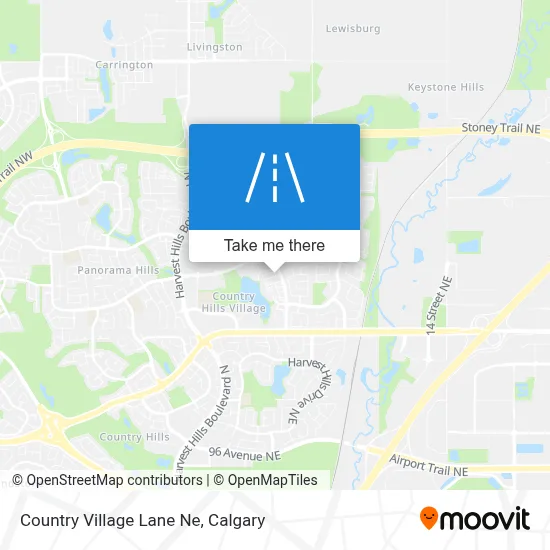 Country Village Lane Ne map