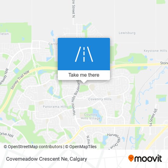 Covemeadow Crescent Ne map