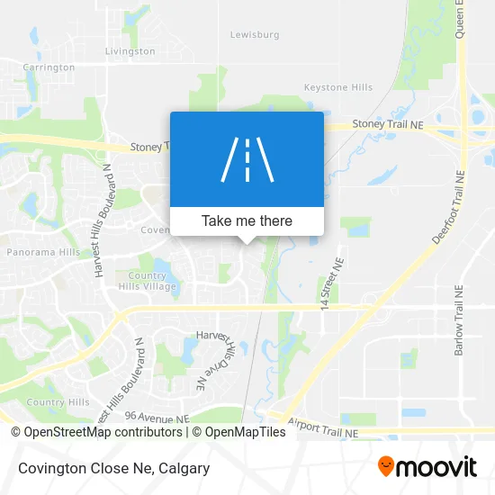 Covington Close Ne map