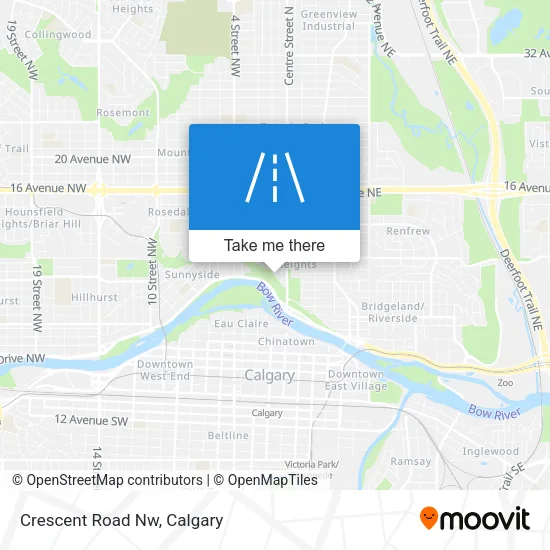 Crescent Road Nw map