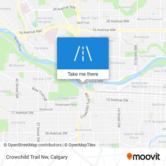 Crowchild Trail Nw map