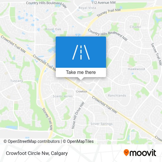 Crowfoot Circle Nw map